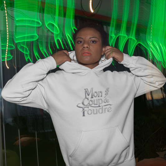 Hoodie White Mon Coup de Foudre