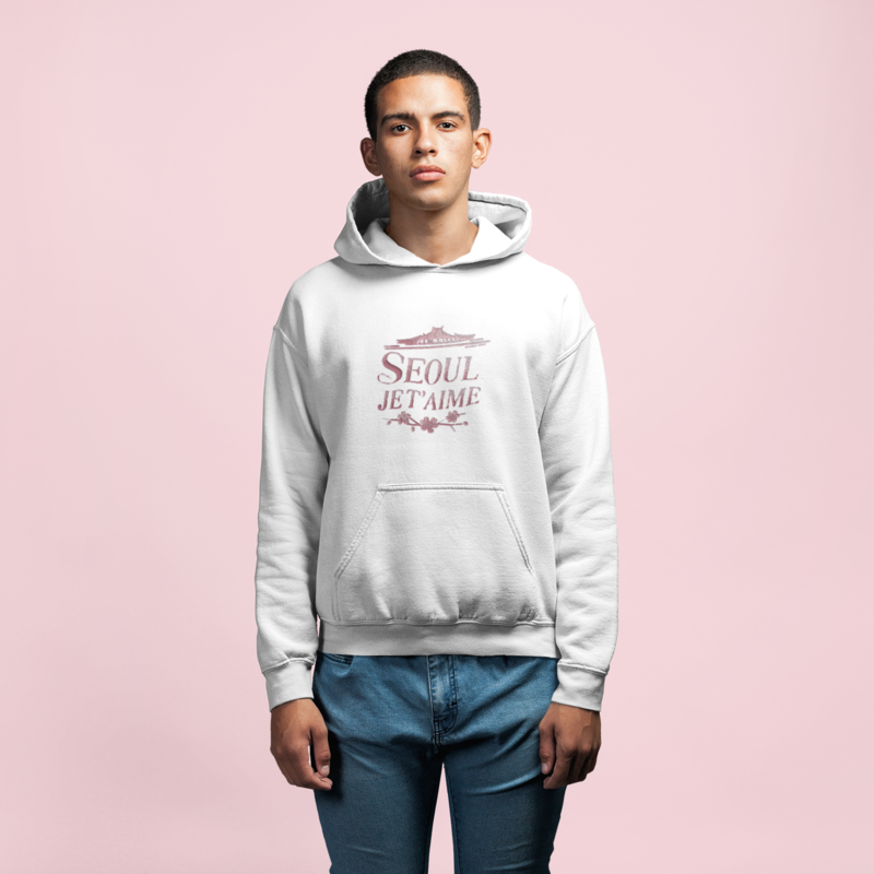 Hoodie White Seoul Je t'Aime