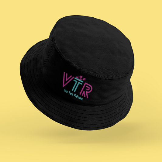 Hat Bob Black VTR Vis Tes Rêves Blue And Pink