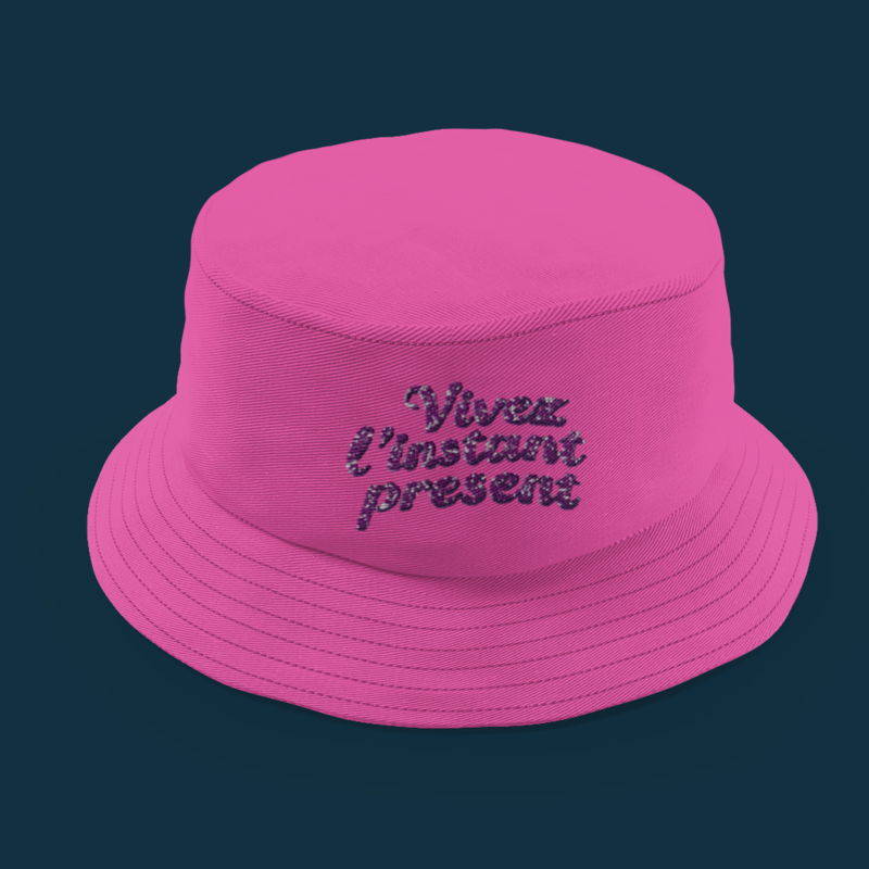 Hat Bob Pink Vivez l'Instant Présent