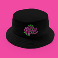 Load image into Gallery viewer, Hat Bob Black Vis Tes Rêves Green Pink
