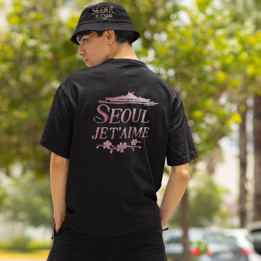 Hat Bob Black Seoul Je t'Aime Gold