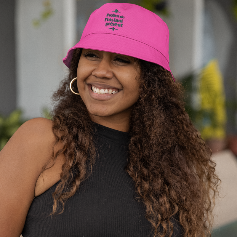 Hat Bob Pink Profitez de l'Instant Présent