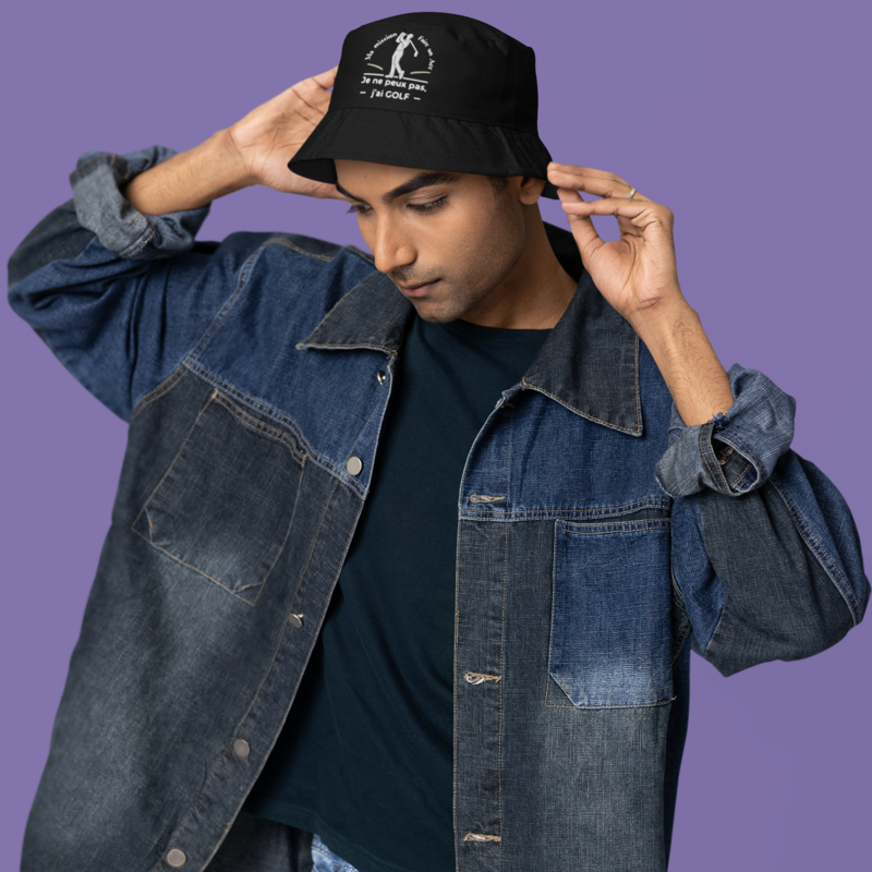 Hat Bob Black Je ne Peux Pas J'ai Golf Man