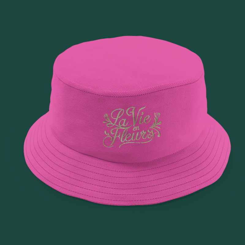Hat Bob Pink La Vie en Fleurs Gold