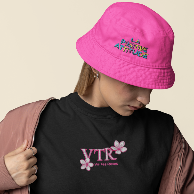 Hat Bob Pink La Positive Attitude Multi Color
