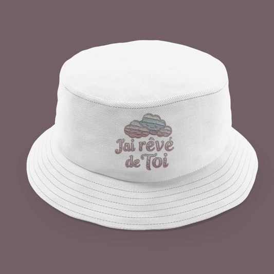 Chapeau Bob Blanc J'Ai Rêvé de Toi