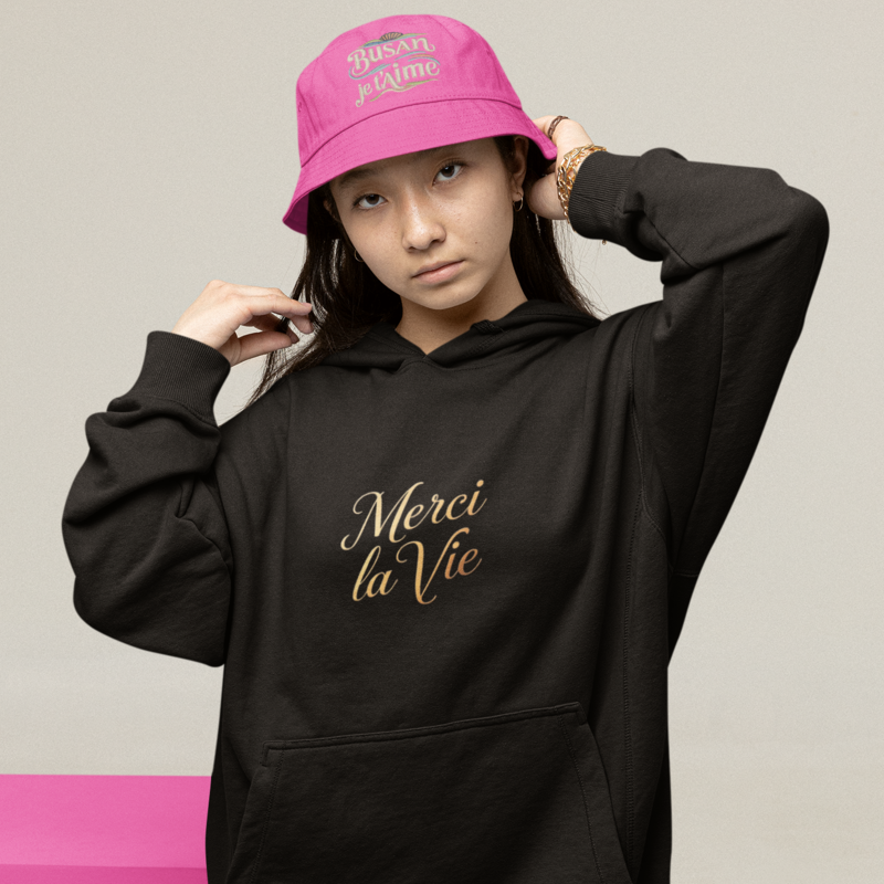 Hat Bob Pink  Busan Je t'Aime