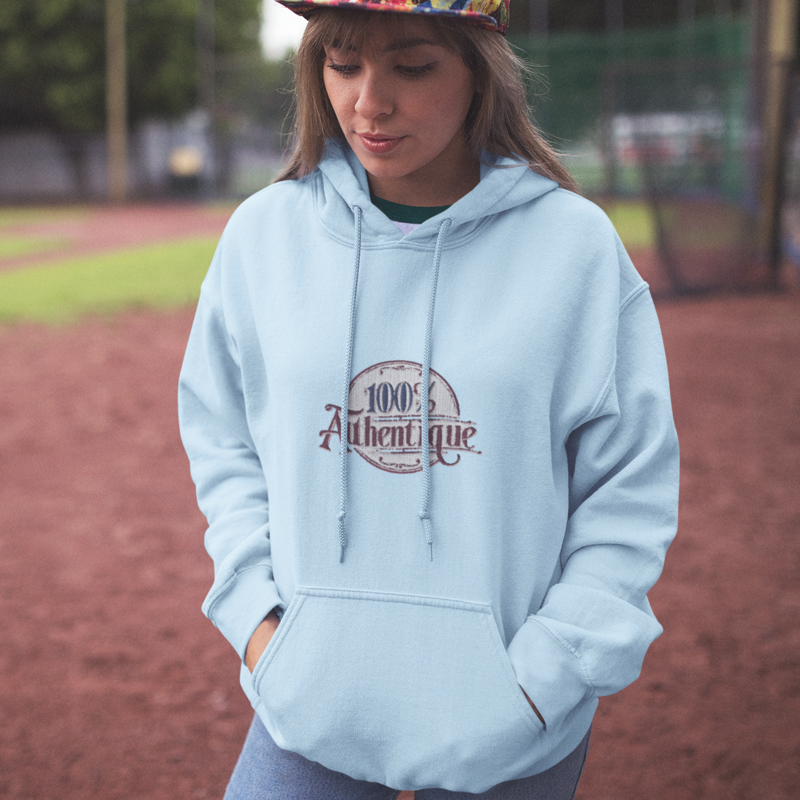 Hoodie Blue 100% Authentique