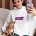 Load image into Gallery viewer, Hoodie White Amour Toujours Pink
