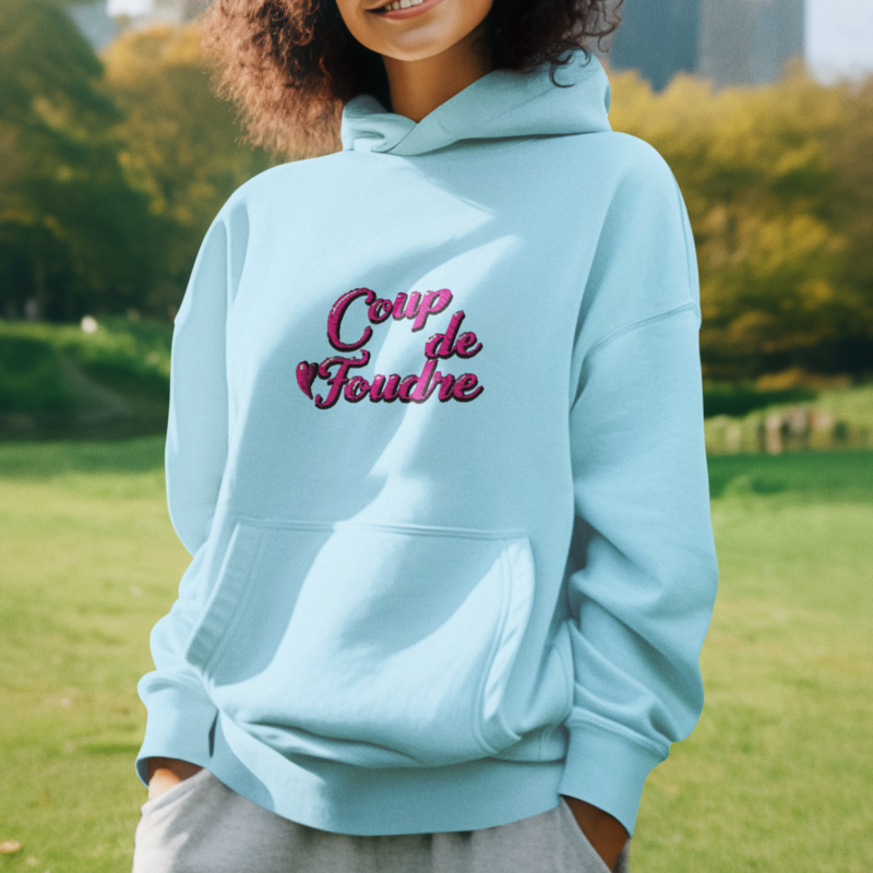 Hoodie Blue Coup de Foudre