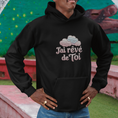 Load image into Gallery viewer, Hoodie Black j'ai Rêvé de Toi

