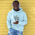 Load image into Gallery viewer, Hoodie Blue J'ai Rêvé de Toi Black White
