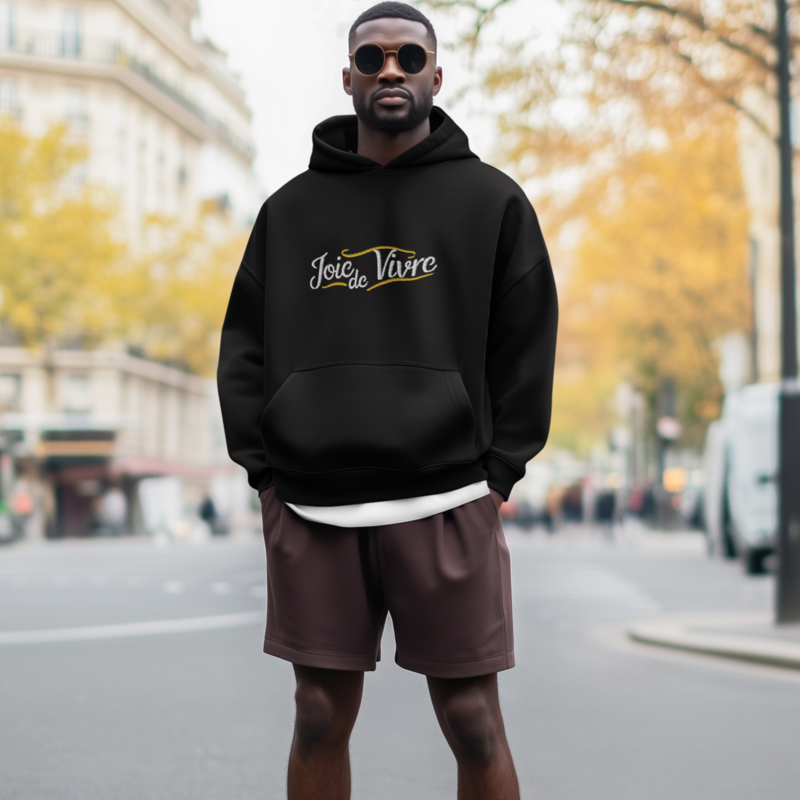 Hoodie Black Joie de Vivre