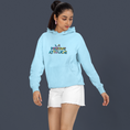 Load image into Gallery viewer, Hoodie Blue  La Positive Attitude Color
