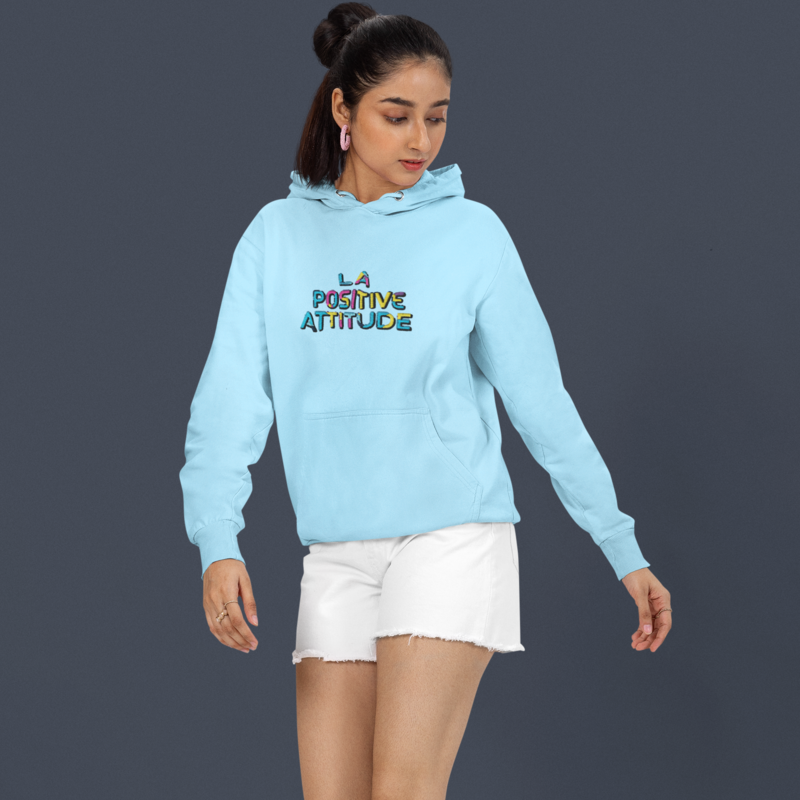 Hoodie Blue  La Positive Attitude Color
