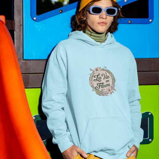 Hoodie Blue La Vie en Fleurs