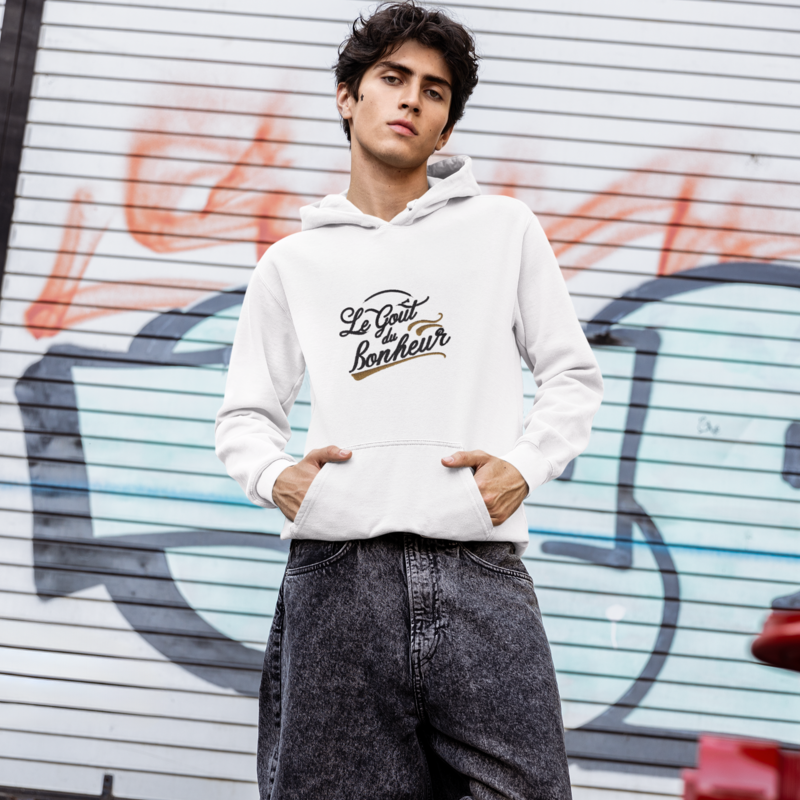 Hoodie White Le Goût du Bonheur