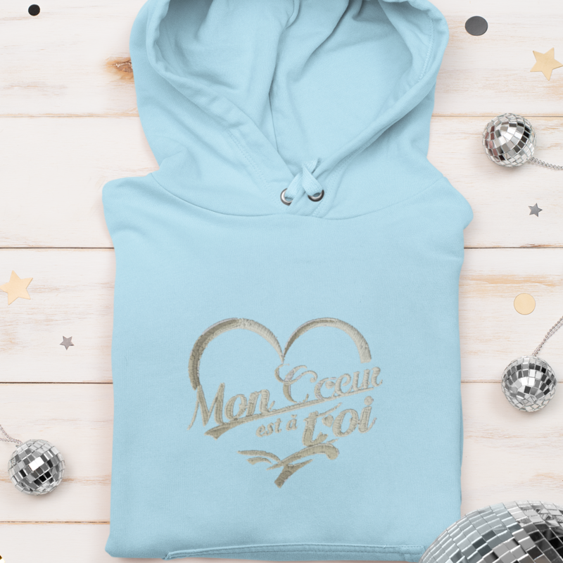 Hoodie Blue Mon Coeur Est à Toi