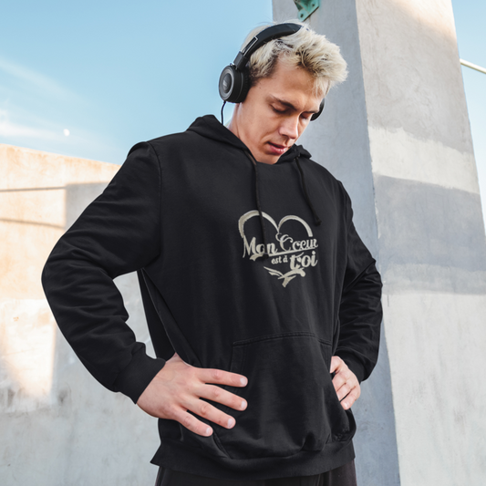 Hoodie Black Mon Coeur Est à Toi