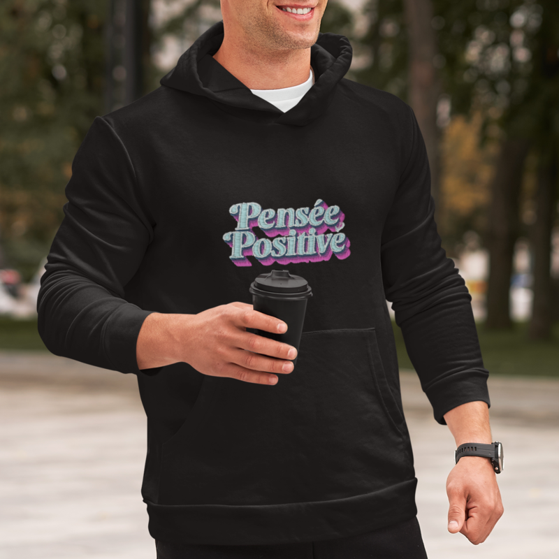 Hoodie Black Pensée Positive