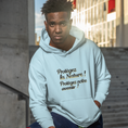 Load image into Gallery viewer, Hoodie Blue Protégez la Nature ! Protégez Notre Avenir
