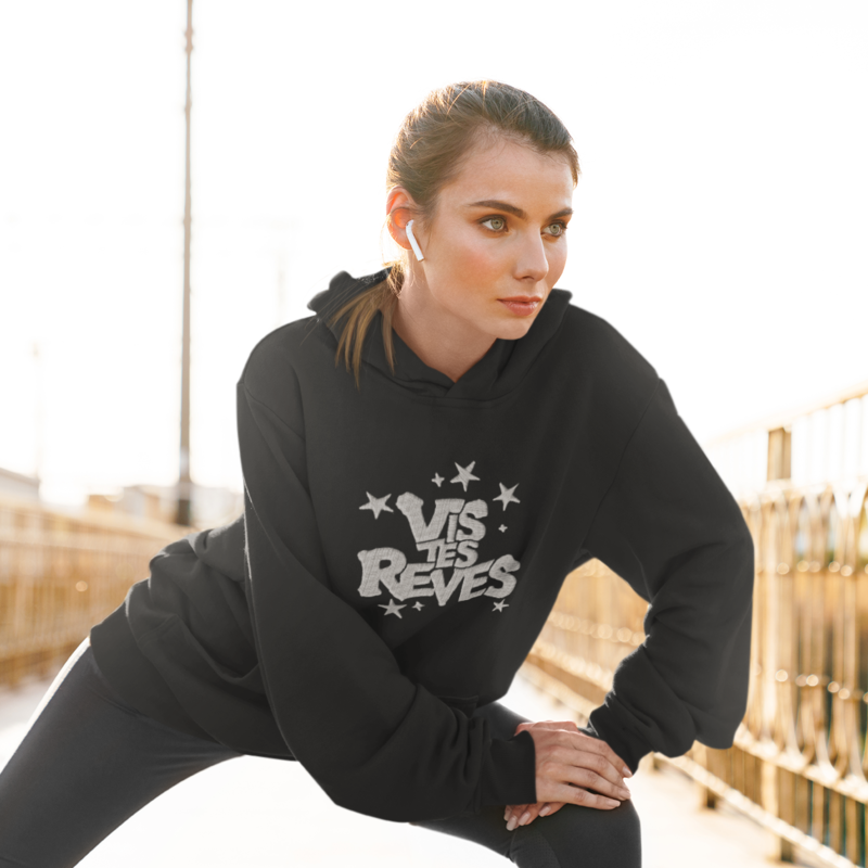 Hoodie Black Vis Tes Rêves Stars