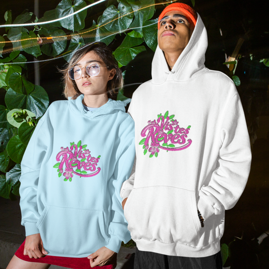Hoodie Vis Tes Rêves Green Pink
