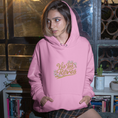 Load image into Gallery viewer, Hoodie Pink Vis Tes Rêves Gold Cherry Blossoms
