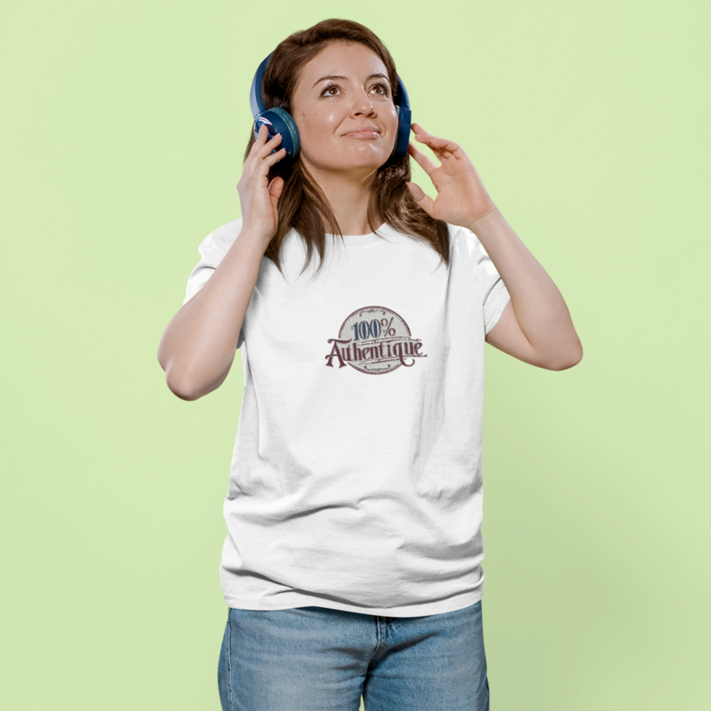 Tee Shirt White 100% Authentique