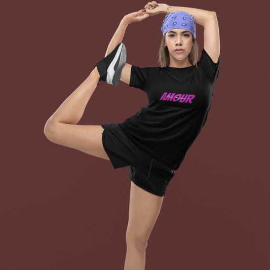 Tee Shirt Black Amour Pour Toujours Pink