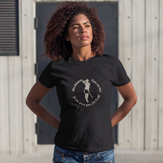 Tee Shirt Black Je ne Peux Pas J'ai Golf Woman