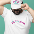 Load image into Gallery viewer, Tee Shirt White VTR Vis Tes Rêves Blue And Pink
