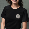 Load image into Gallery viewer, Tee Shirt Black La Vie en Fleurs Circle
