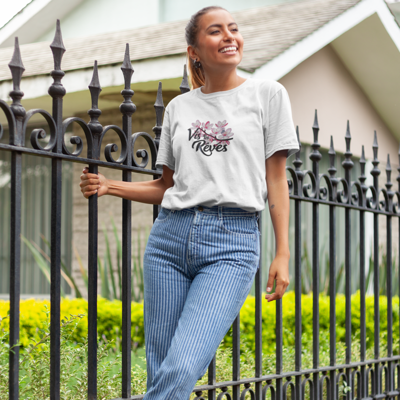 Tee Shirt White Vis Tes Rêves Sakura