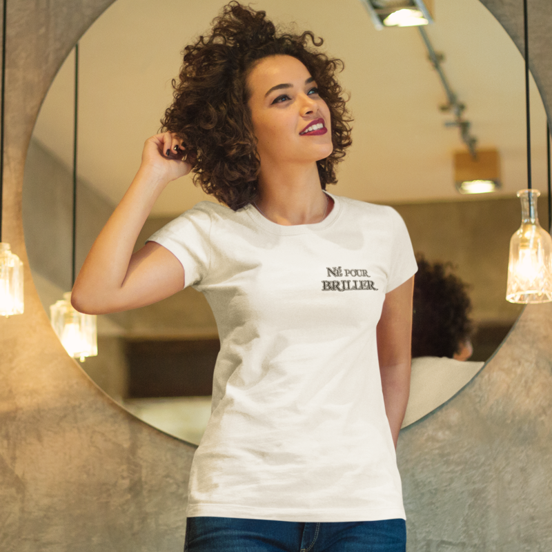 Tee Shirt White Né Pour Briller