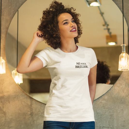 Tee Shirt White Né Pour Briller