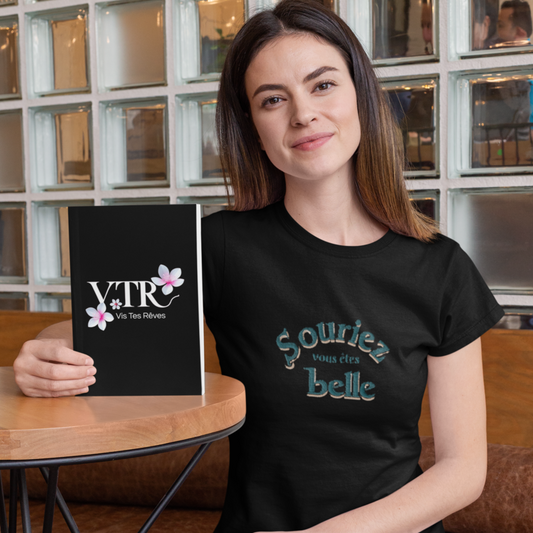 Tee Shirt Black Souriez Vous Etes Belle