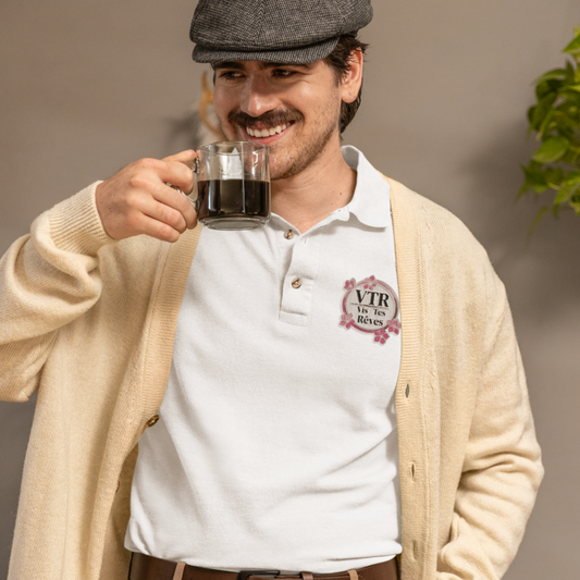 Polo Blanc VTR Vis Tes Rêves Cercle Rose