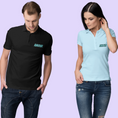 Load image into Gallery viewer, Polo Shirt Amour Pour Toujours Blue
