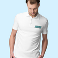 Load image into Gallery viewer, Polo Shirt White Amour Pour Toujours Blue
