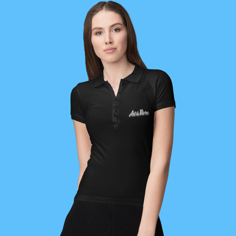 Polo Shirt Black Art de Vivre