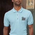Load image into Gallery viewer, Polo Shirt Blue Ca Roule Ma Poule
