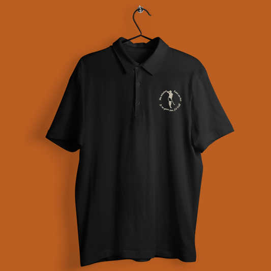 Polo Shirt Black Je ne Peux Pas J'ai Golf Woman