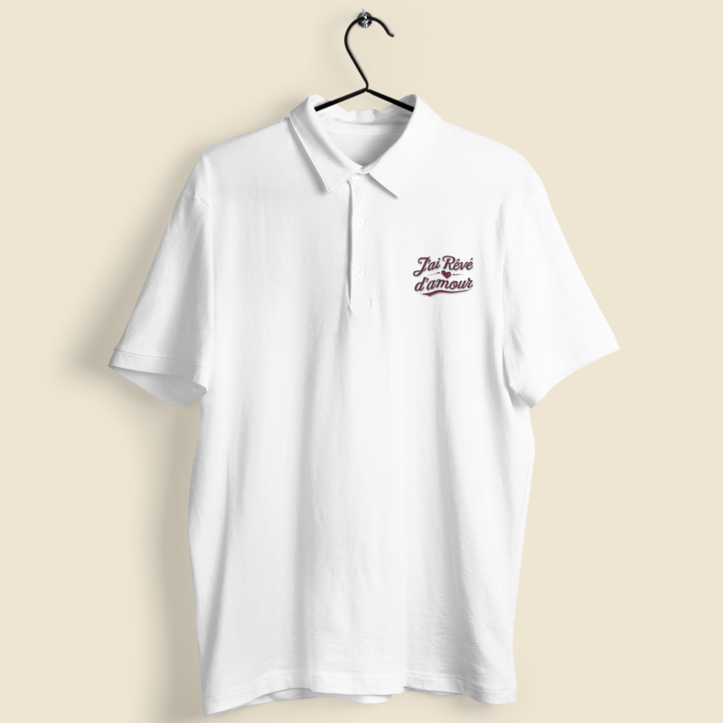 Polo Shirt White J'ai Rêvé d'Amour