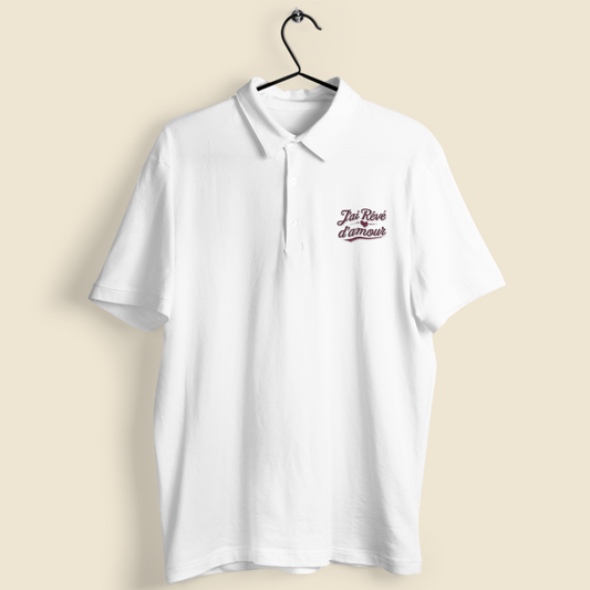 Polo Shirt White J'ai Rêvé d'Amour
