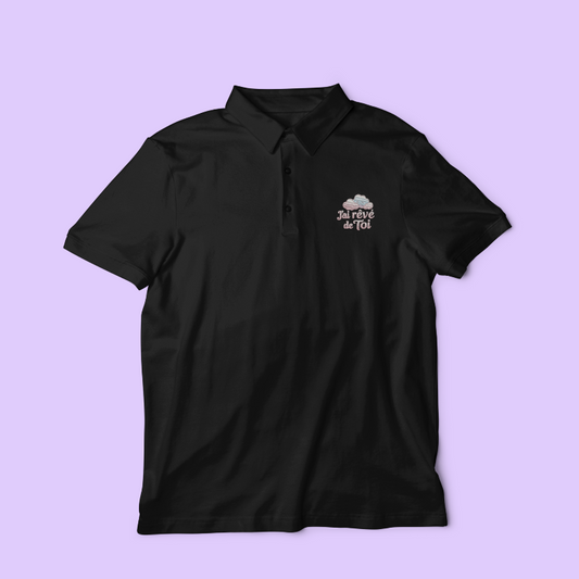 Polo Shirt Black J'ai Rêvé de Toi
