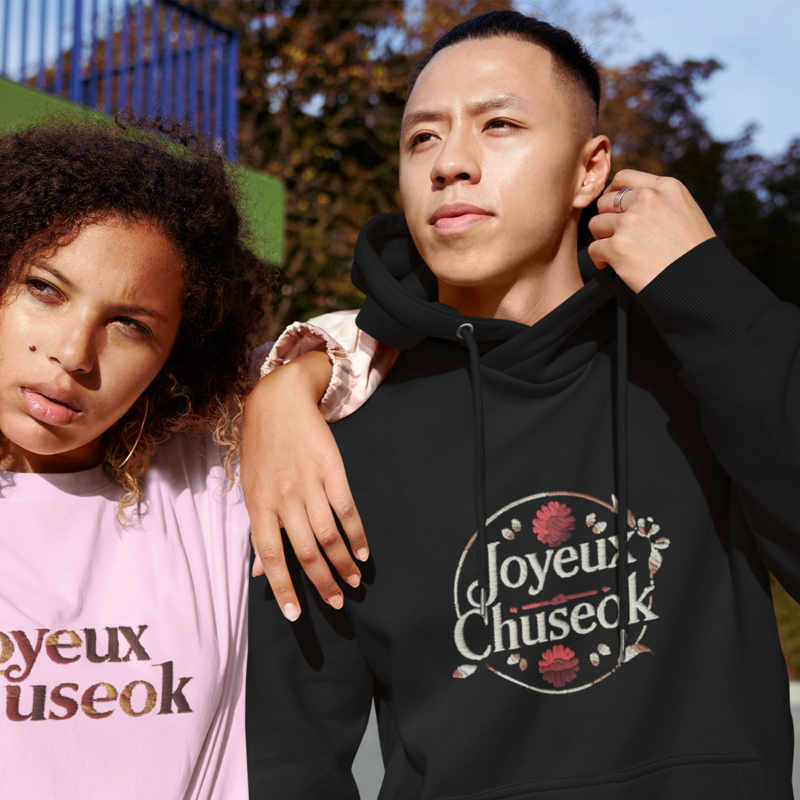 Hoodie Joyeux Chuseok Circle