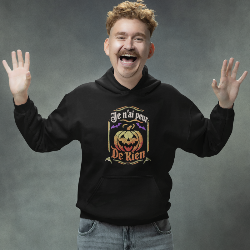 Hoodie Black Halloween Je n'ai Peur de Rien