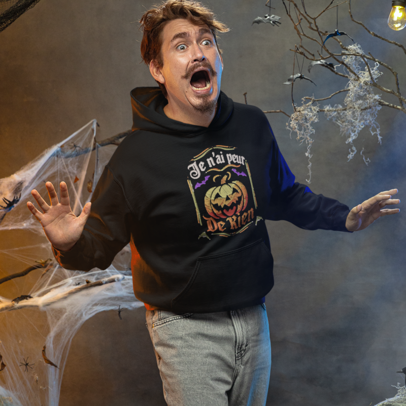 Hoodie Black Halloween Je n'ai Peur de Rien